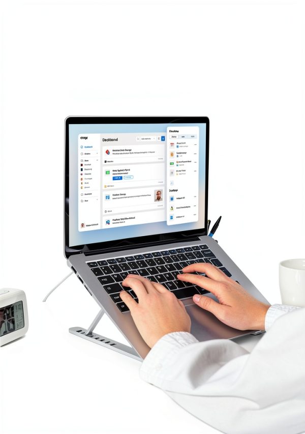 SHUWEI Laptop Cooling Stand Foldable Aluminum 3 Speed Fan-2