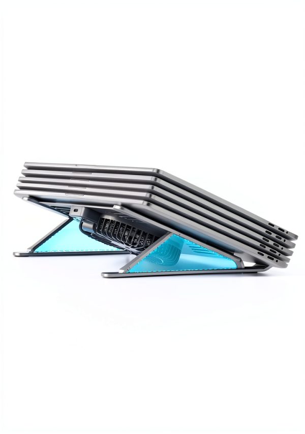 SHUWEI Laptop Cooling Stand Foldable Aluminum 3 Speed Fan-4