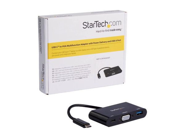 StarTech USB C VGA Multiport Adapter PD USB A Port-6