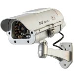 SPT Solar Decoy Security Camera Outdoor Indoor LED Silver-0