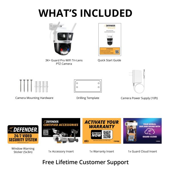 Defender AI 3K+ Guard Tri Lens PTZ WIFI Security Camera-10