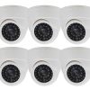 SPT Fake Security Camera with LED Light 6 Pack White-1