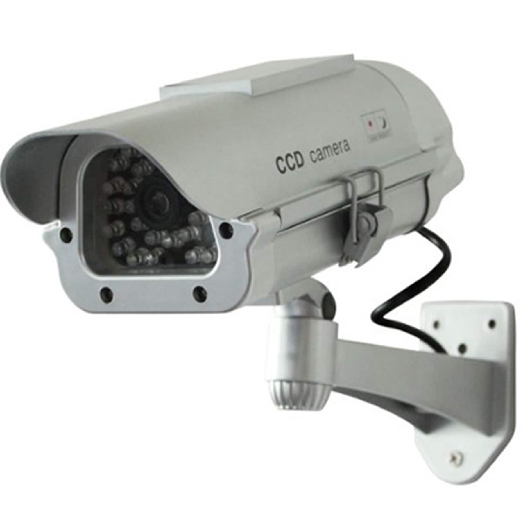 SPT Solar Decoy Security Camera mounted on an exterior wall