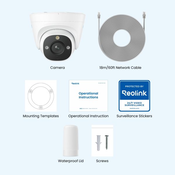 Reolink 4K Security Camera AI Color Night Vision Wired PoE-10