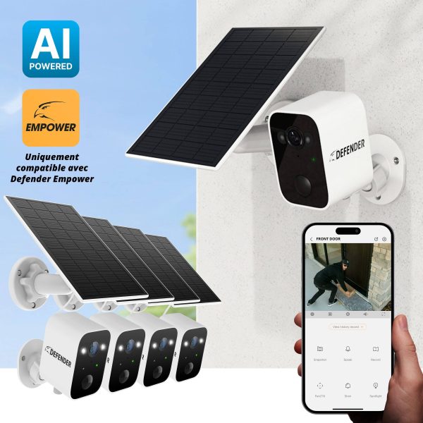 Defender Solar Powered 4K AI Wireless Security Camera 4 Pack-1