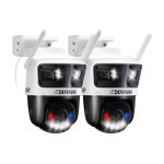 Defender AI 3K Guard Tri Lens PTZ Security Camera 2 Pack-0