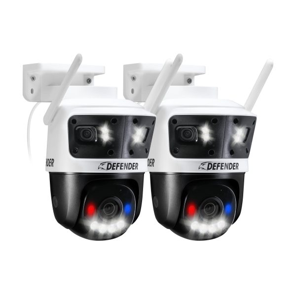 Defender AI 3K Guard Tri Lens PTZ Security Camera 2 Pack-0