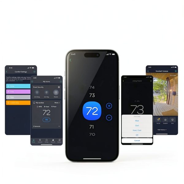 ecobee SmartThermostat Premium Wi-Fi Thermostat with-3