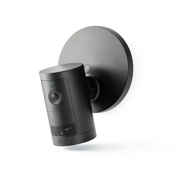 Ring Outdoor Cam Plus 2K Video Security Camera Black White-0