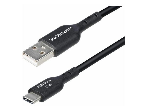 StarTech USB A to C Charging Cable 6in 3A Fast Charge Sync-0