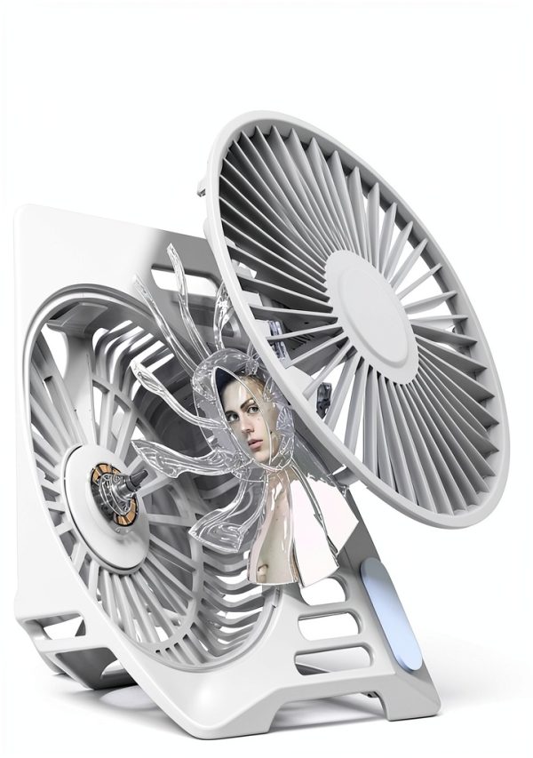 SHUWEI Laptop Cooling Stand Foldable Aluminum 3 Speed Fan-1