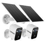 Defender Solar 4K AI Wireless Security Camera 2 Pack White-0