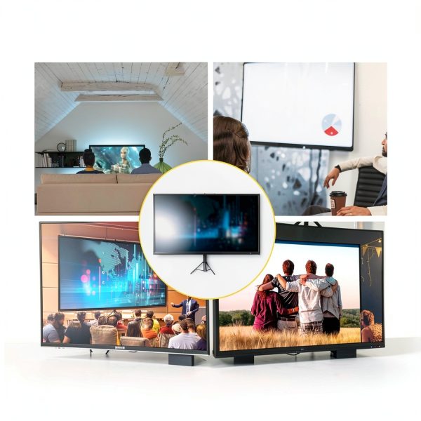 VEVOR Tripod Projector Screen 60 Inch 4K HD Stand-7