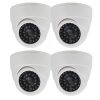 SPT Fake Security Camera with LED Light 4 Pack White-1