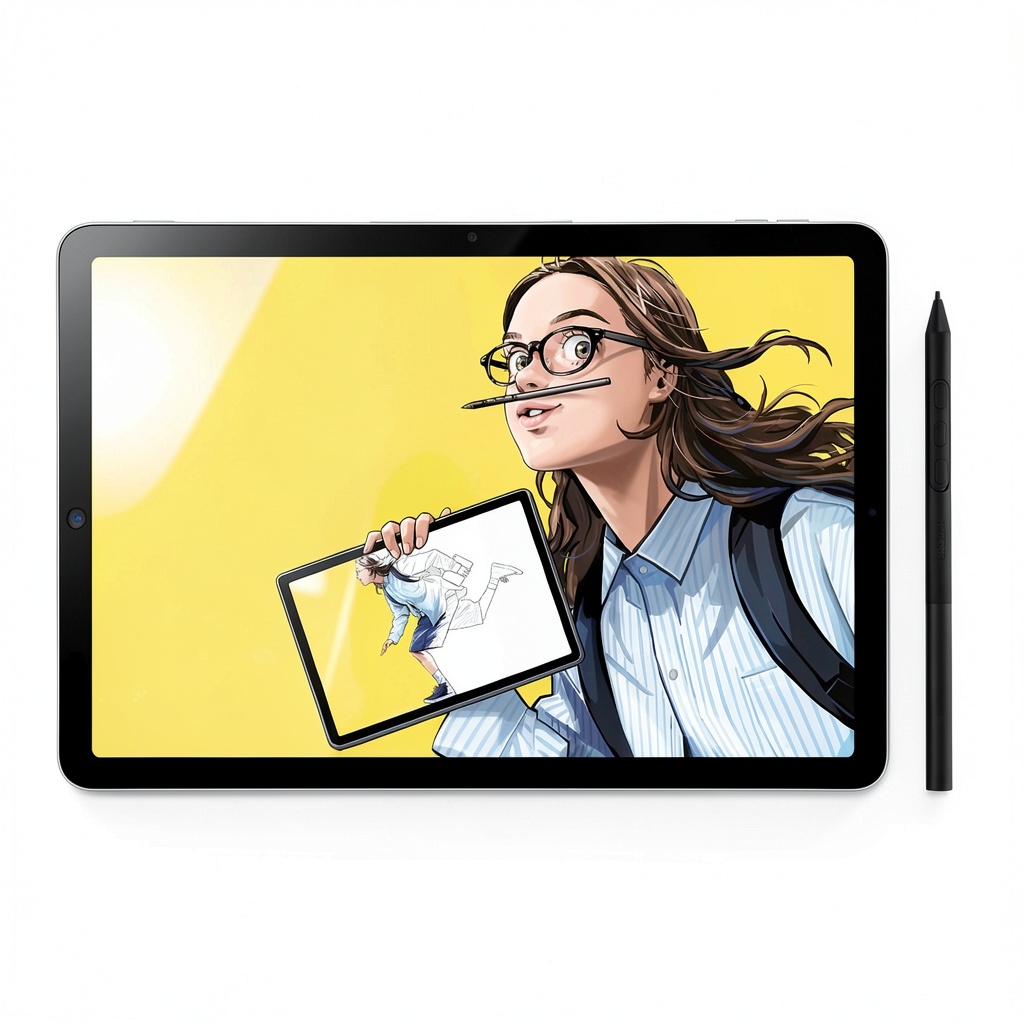 Wacom MovinkPad 11 displayed on a studio desk with Slim Pro Pen 3