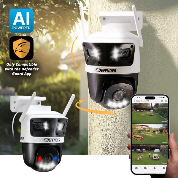 Defender AI 3K+ Guard Tri Lens PTZ WIFI Security Camera-1