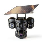 Cluzine Outdoor Solar Camera 4G Security 360 Panoramic View-0