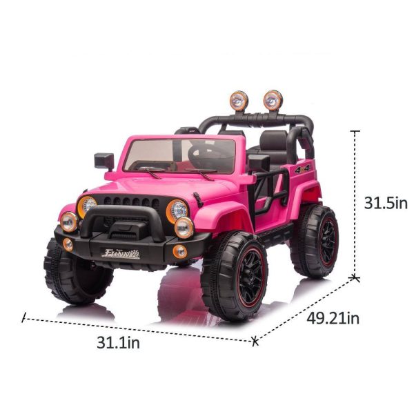 Pink Electric Car Kids Ride On Toy High Low Speed Modes-2