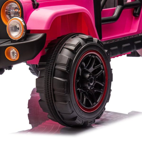 Pink Electric Car Kids Ride On Toy High Low Speed Modes-6