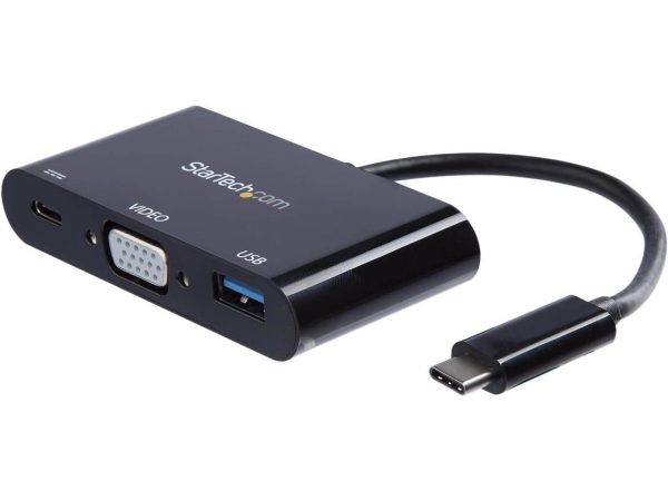StarTech USB C VGA Multiport Adapter PD USB A Port-0