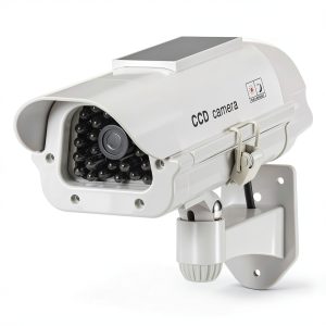 SPT Solar Security Camera Decoy Indoor Outdoor LED Beige-0