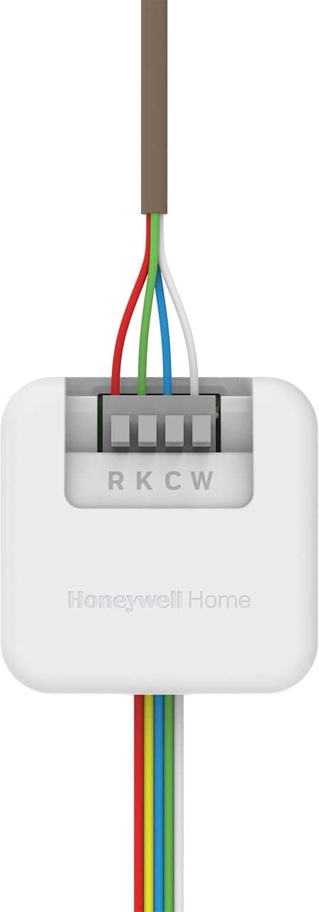Honeywell C Wire Adapter connected to a thermostat system