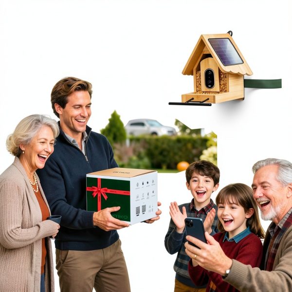 Parrot Uncle Bird Feeder Camera Solar AI Recognition Night-8