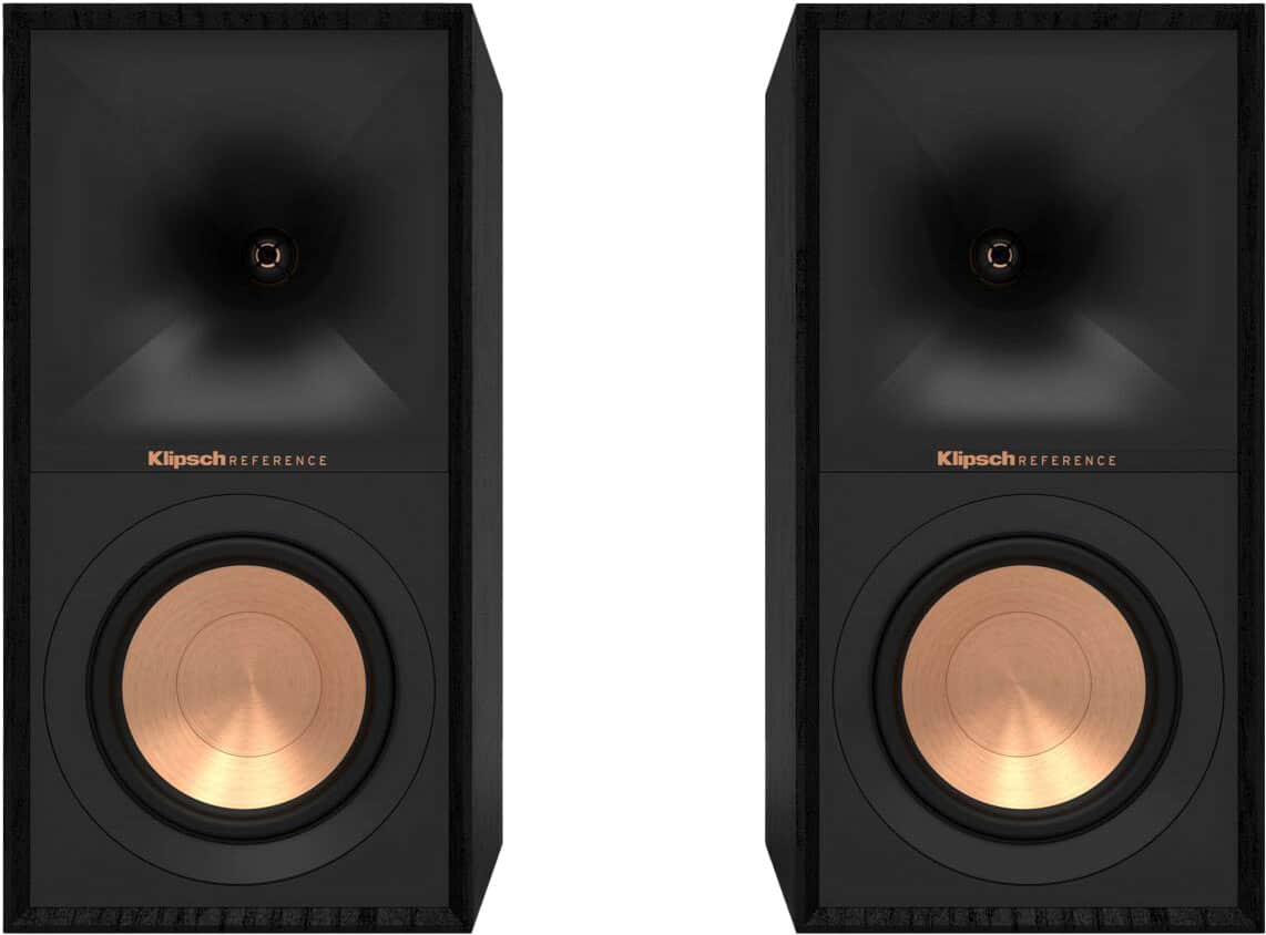 Klipsch R 50M bookshelf speakers in a home setup