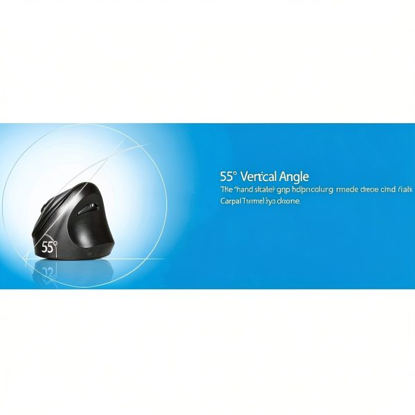 Adesso Wireless Vertical Ergonomic Mouse Antimicrobial Gray-8