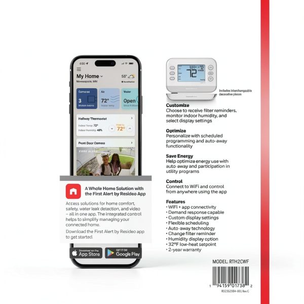 Honeywell Home Gray Thermostat Programmable Energy Saving-10