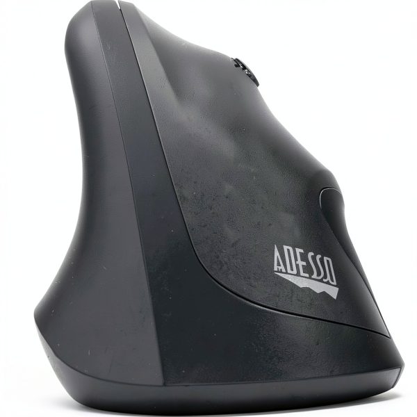 Adesso Wireless Vertical Ergonomic Mouse Antimicrobial Gray-9