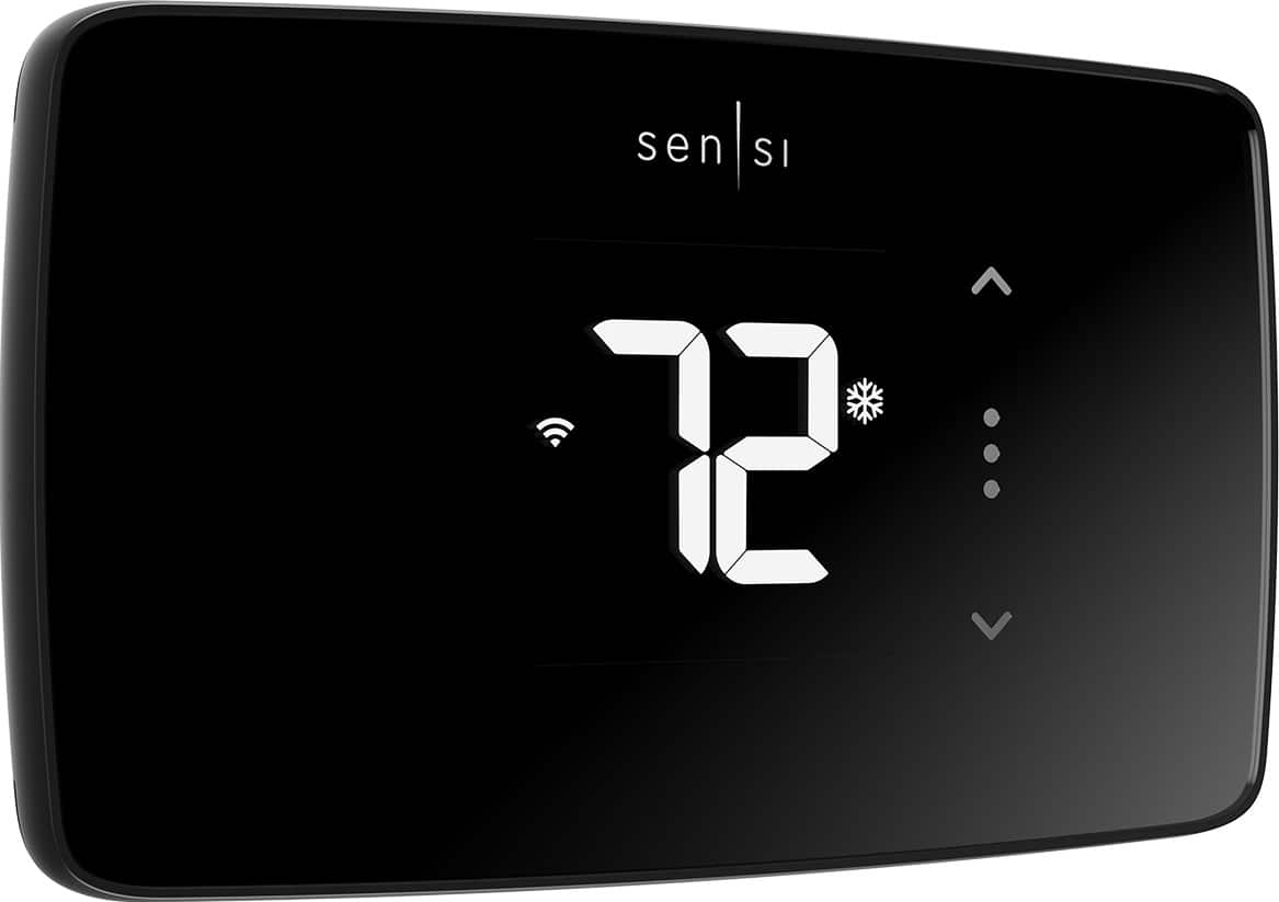 Copeland Sensi Lite Smart Thermostat on a wall in a living room