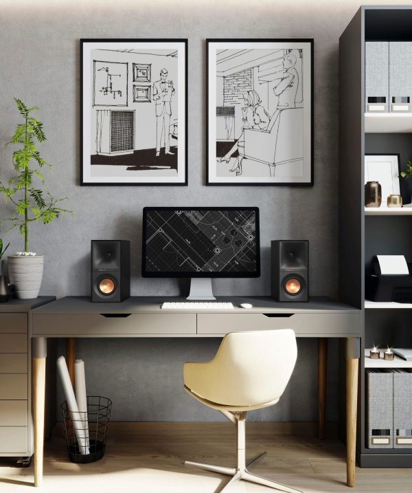 Klipsch R 40PM Powered Speakers 4 Inch 35W Pair Black-7