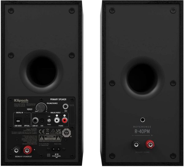 Klipsch R 40PM Powered Speakers 4 Inch 35W Pair Black-3