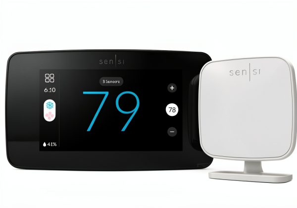 Sensi Touch 2 Smart Thermostat Wi-Fi Alexa Black White-7