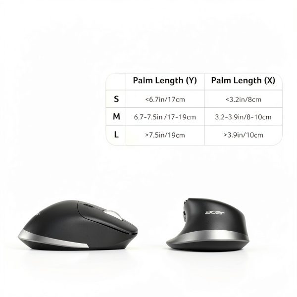 Acer Ergonomic Wireless Mouse Bluetooth 2.4G Side Scroll-7