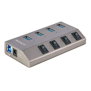 Pavo 4 Port USB Hub with On Off Switches and Charging-0