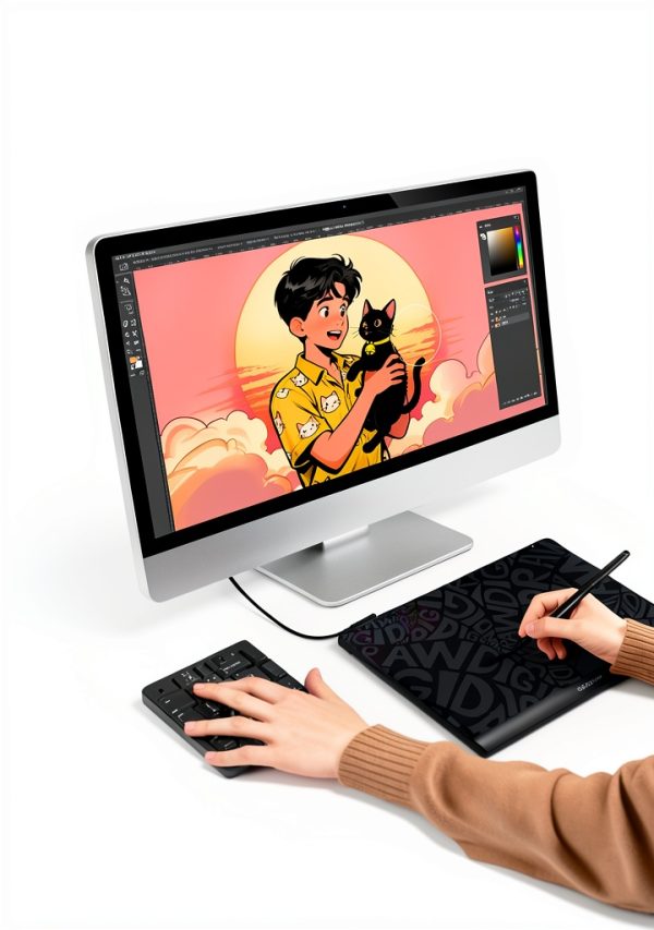 DigiDraw T610 Drawing Tablet 10x6 Paper Like Graphics Tablet-2