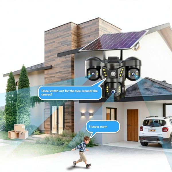 Cluzine Outdoor Solar Camera 4G Security 360 Panoramic View-1