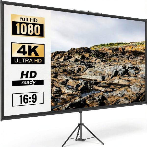 VEVOR Tripod Projector Screen 60 Inch 4K HD Stand-8