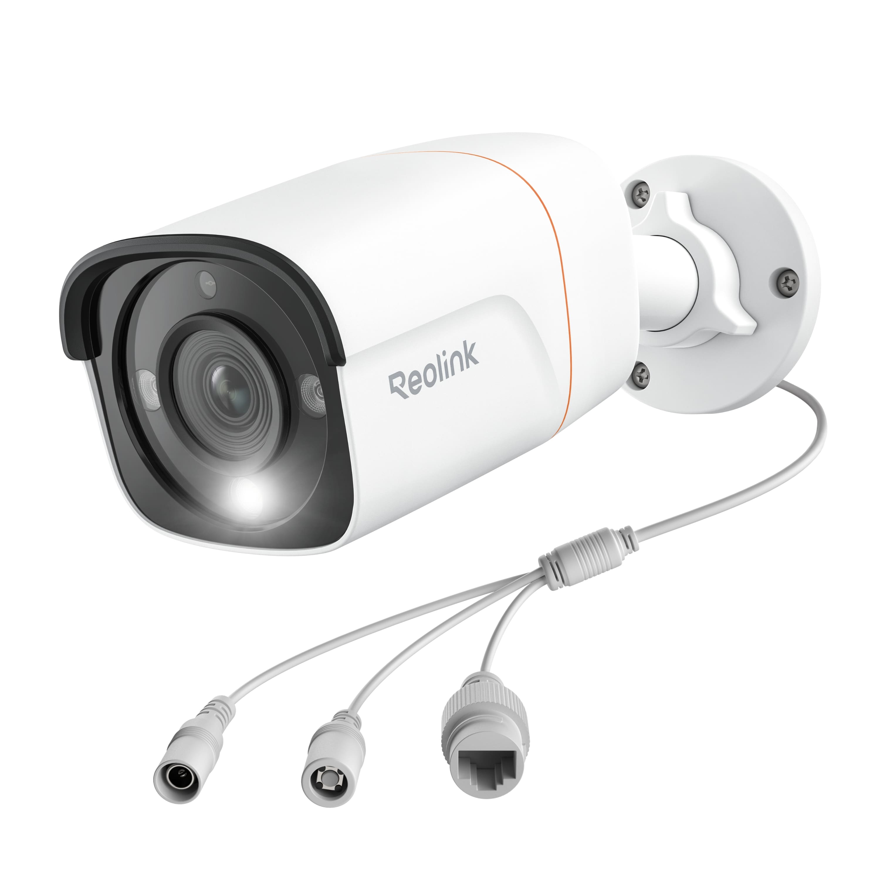Reolink 4K PoE camera mounted outdoors with clear video display