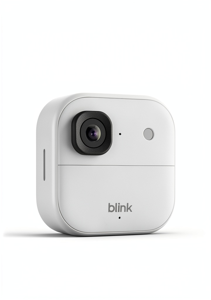 Blink Outdoor camera installed in a garden setting
