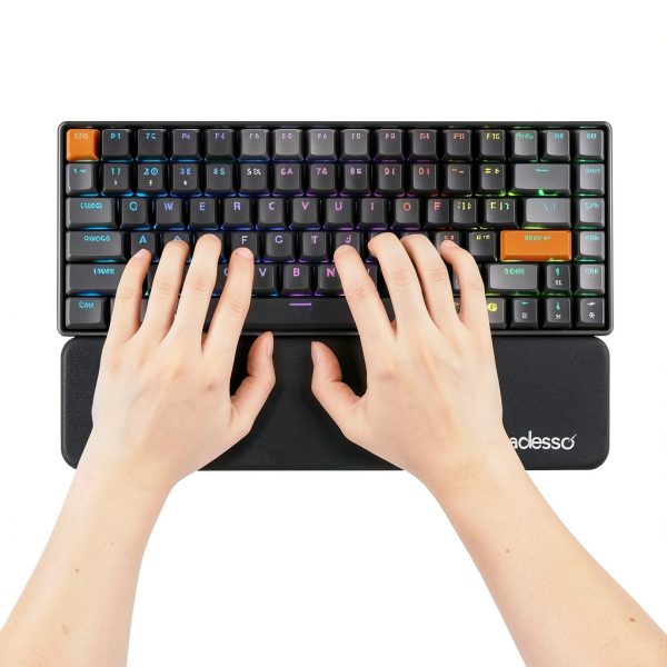 Adesso Memory Foam Ergonomic Wrist Rest Black Mini Size-4