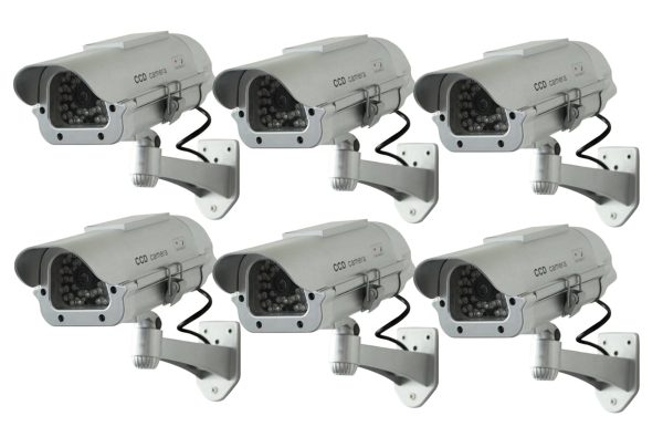 SPT Solar Decoy Security Camera Outdoor Indoor LED Silver-1