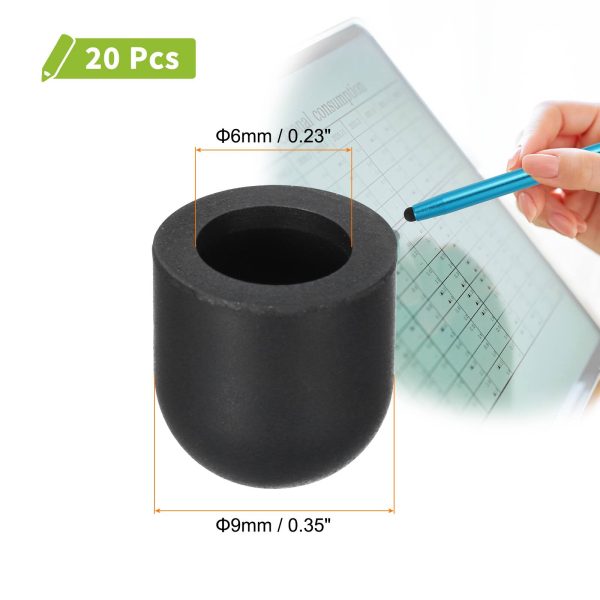 Pavo 9mm Silicone Stylus Tips Universal Replacement Black-1