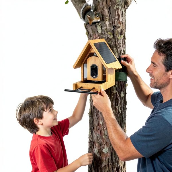 Parrot Uncle Bird Feeder Camera Solar AI Recognition Night-5