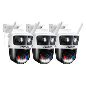 Defender AI 3K Guard Tri Lens PTZ Security Camera 360-0